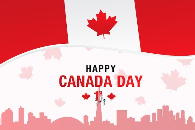 Vector gradient canada day background