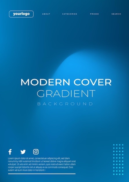Vector gradient cover background template for brochure annual report magazine poster and others