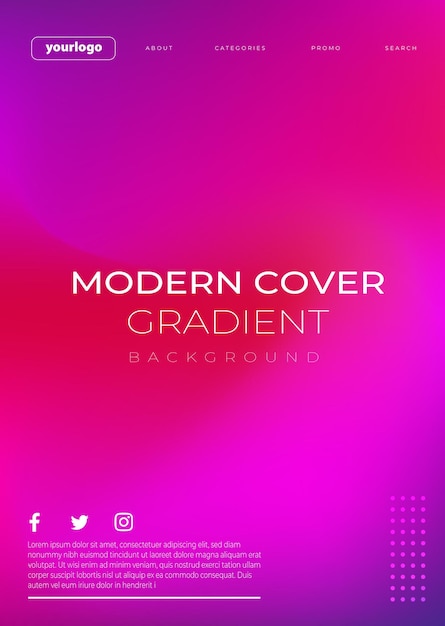 Vector gradient cover background template for brochure annual report magazine poster and others