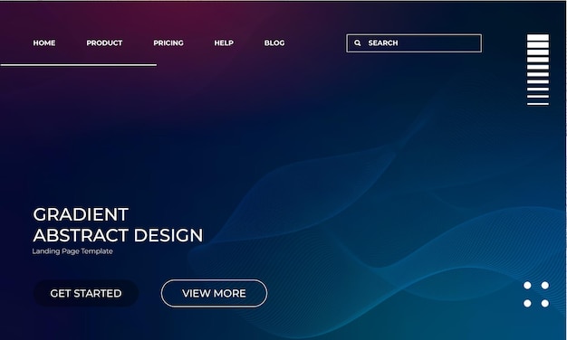 Vector vector gradient donkere achtergrond met copy space voor landing page design