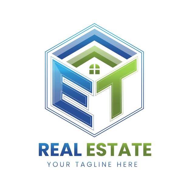 Vector vector gradient et real estate logo