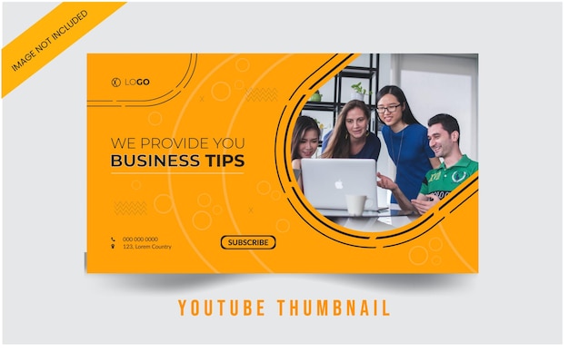 Vector gradient flat abstract business Social media thumbnail design template