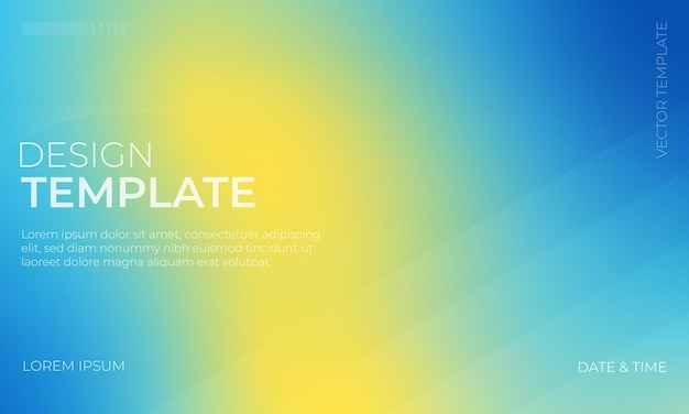 Vector Gradient Grainy Texture achtergrond in blauw en geel