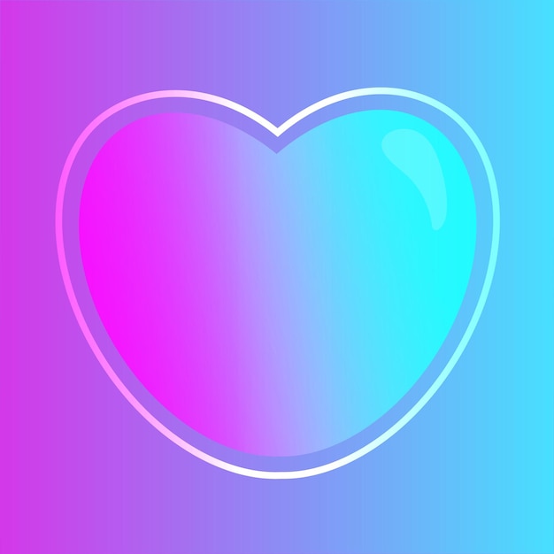 Vector gradient heart background