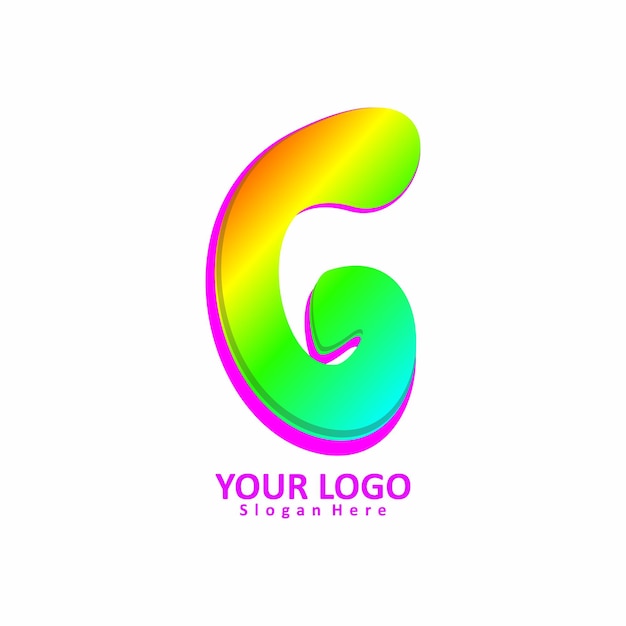 Vector gradiënt letter g logo ontwerpsjabloon