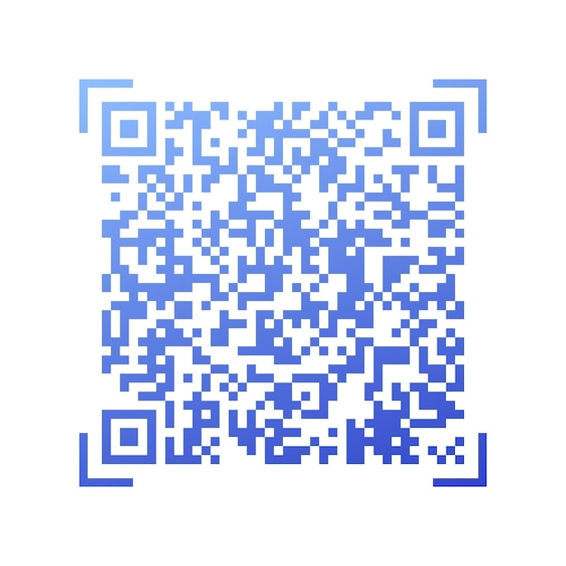 Vector gradient QR code