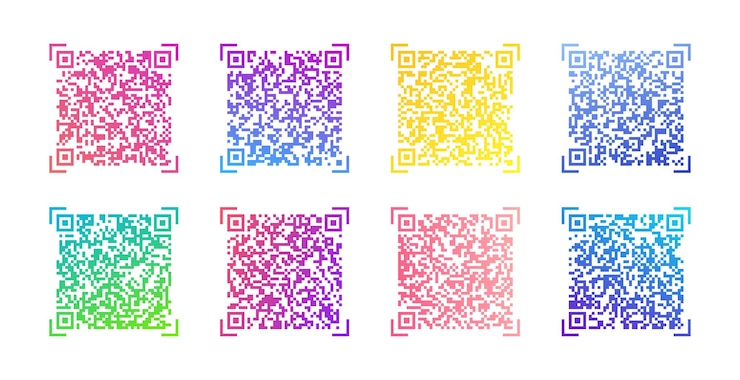 Vector vector gradient qr code