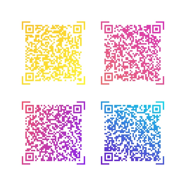 Vector gradient QR code