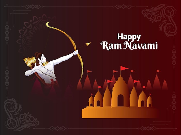 Vector vector gradient ram navami illustration