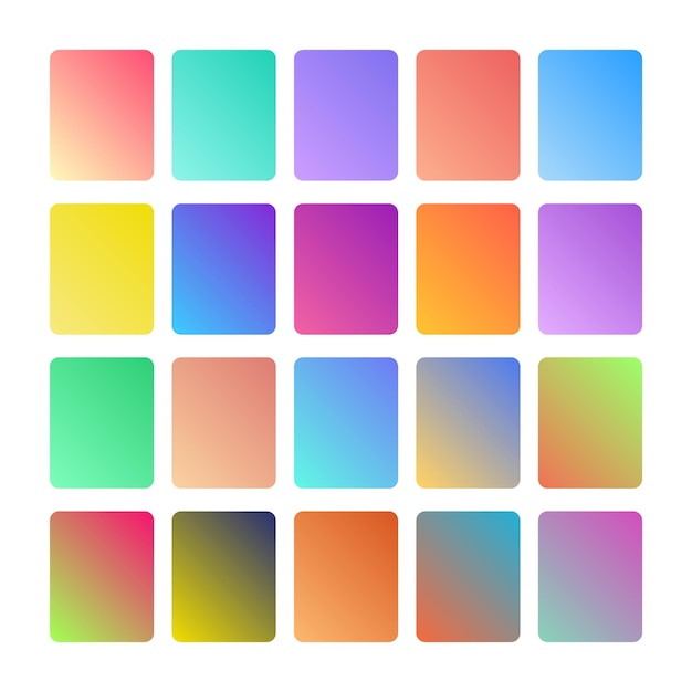 Vector Gradient Set Multicolor Bol Geïsoleerde objecten Afgeronde holografische gradiëntbolknop