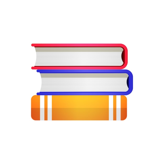 Vector gradient stack of books illustration