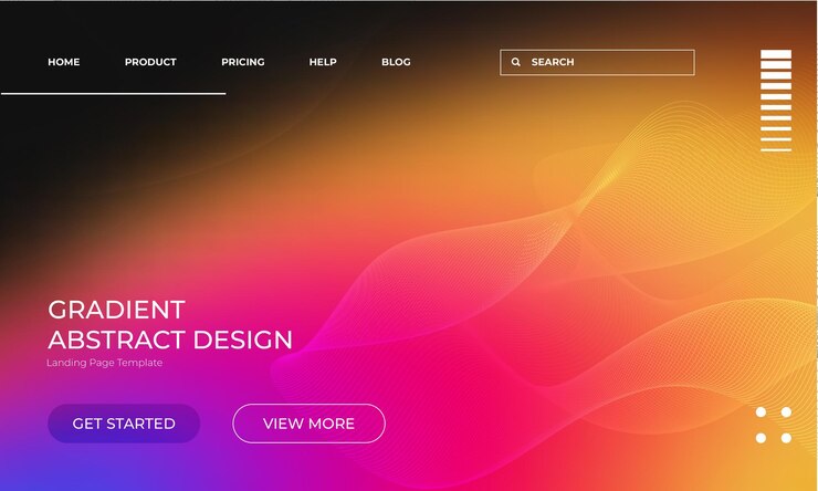 Vector vector gradient template with inspirational quote for social media post