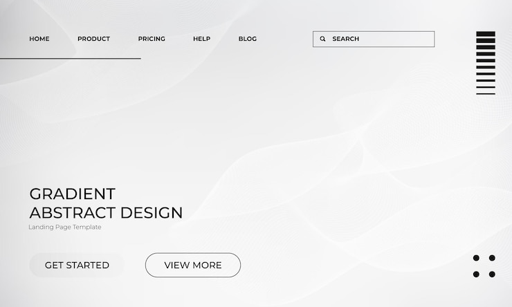Vector vector gradient white paper background template for landing page
