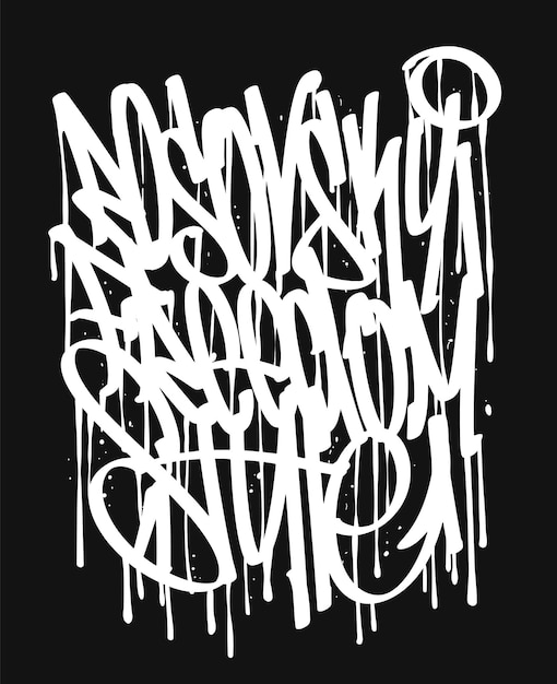 Vector graffiti tags Tshirt print design and other uses