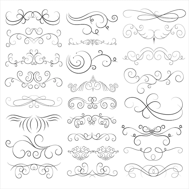 Vector vector grafische elementen voor ontwerp vector elementen swirl elementen decoratieve illustratie