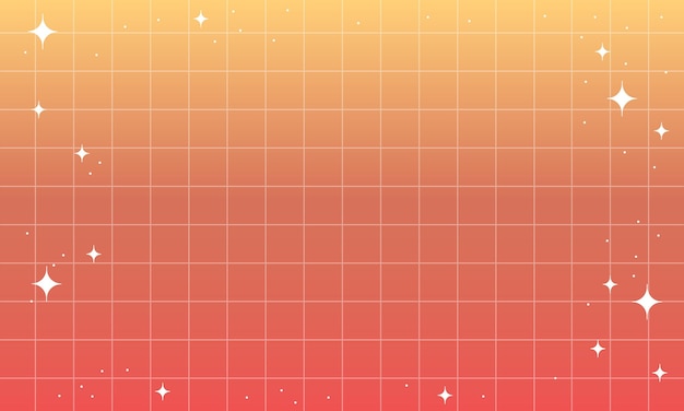 Vector grainy vector mesh gradient with white retro stars abstract background in y2k aesthetic