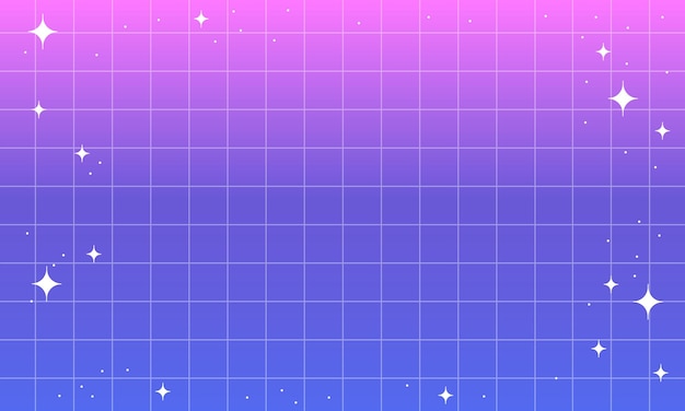 Vector vector grainy vector mesh gradient with white retro stars abstract background in y2k aesthetic