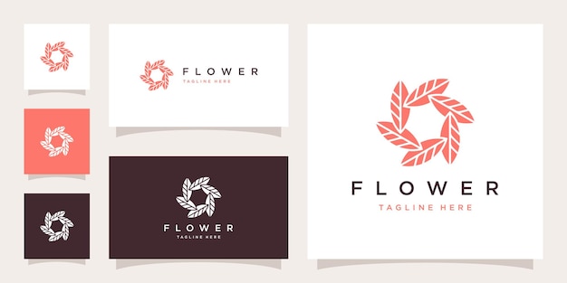 Vector graphic of abstract flower logo design template