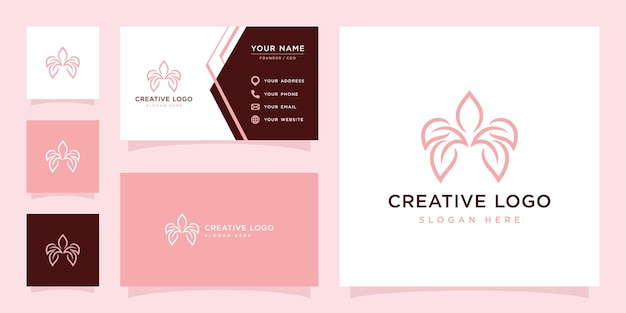 Vector graphic of abstract flower logo design template