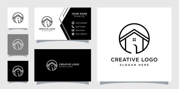 Vector graphic of abstract house logo design template