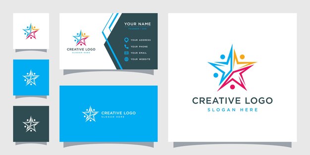 Vector graphic of abstract star logo design template