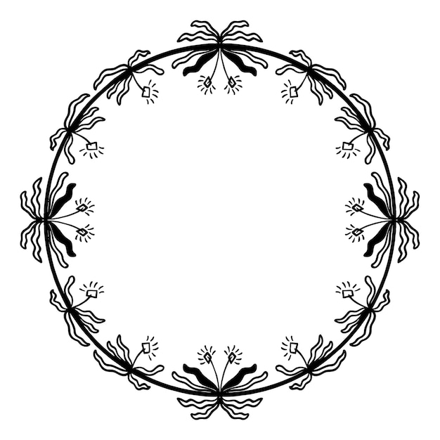 Vector graphic circle frames