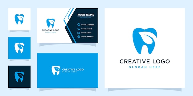 Vector vector graphic of dental logo and business card template