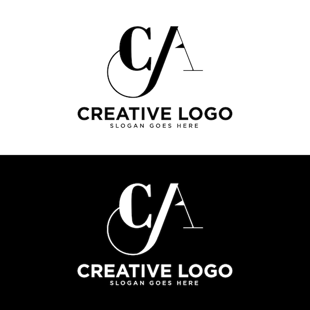 Vector graphic design Letter CA combined logo