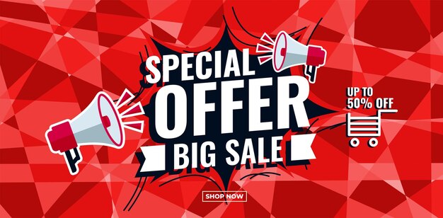 vector graphic design of special offer big sale abstract sale banner promotion