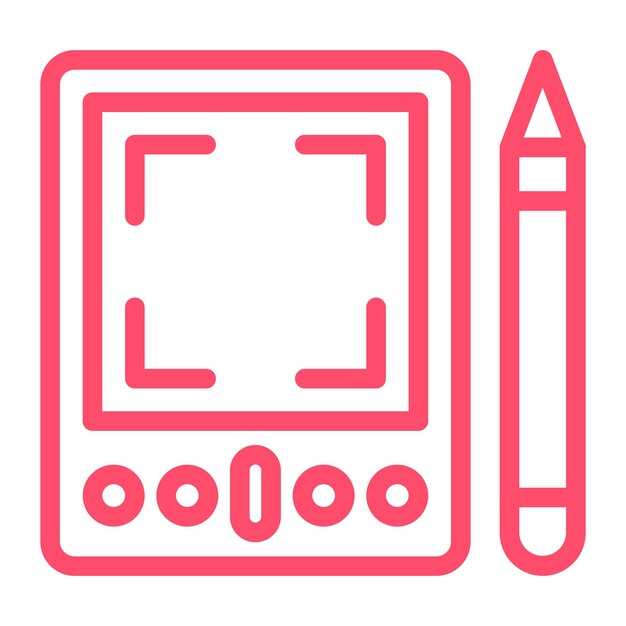 Vector vector graphic design tablet icon stijl