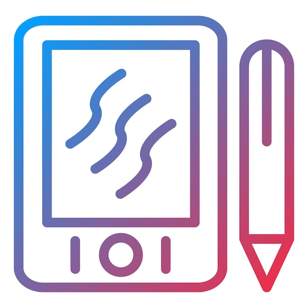 Vector Graphic Design Tablet Icon Stijl