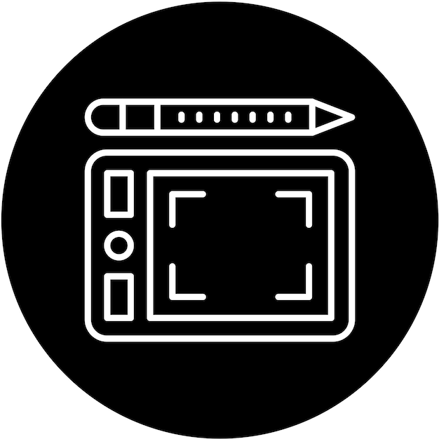 Vector Graphic Design Tablet Icon Stijl