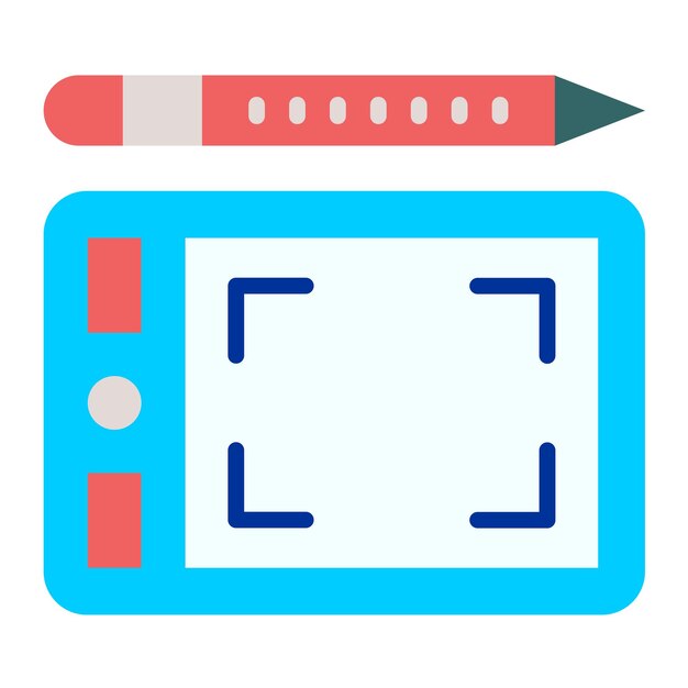 Vector Graphic Design Tablet Icon Stijl