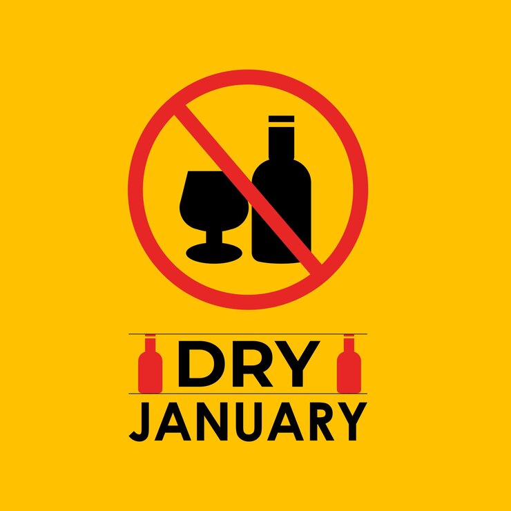 Vector vector graphic of dry january a challenge designed to encourage individuals to refrain