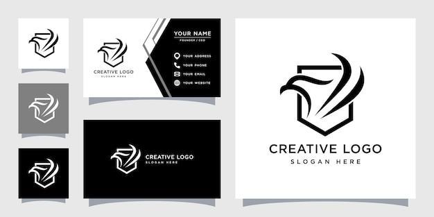 Vector graphic of eagle logo design template