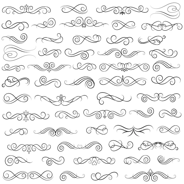 Vector graphic elements for design vector elements Swirl elements decorative illustration