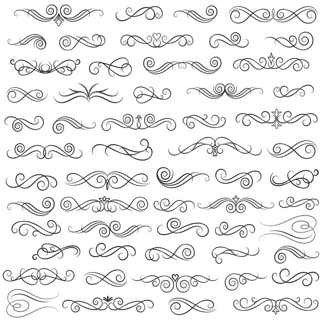 Vector vector graphic elements for design vector elements swirl elements decorative illustration