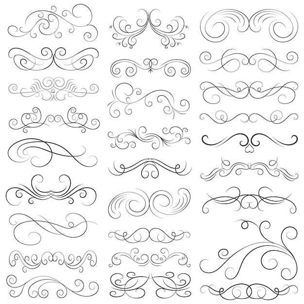 Vector vector graphic elements for design vector elements swirl elements decorative illustration