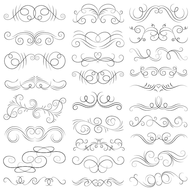 Vector vector graphic elements for design vector elements swirl elements decorative illustration