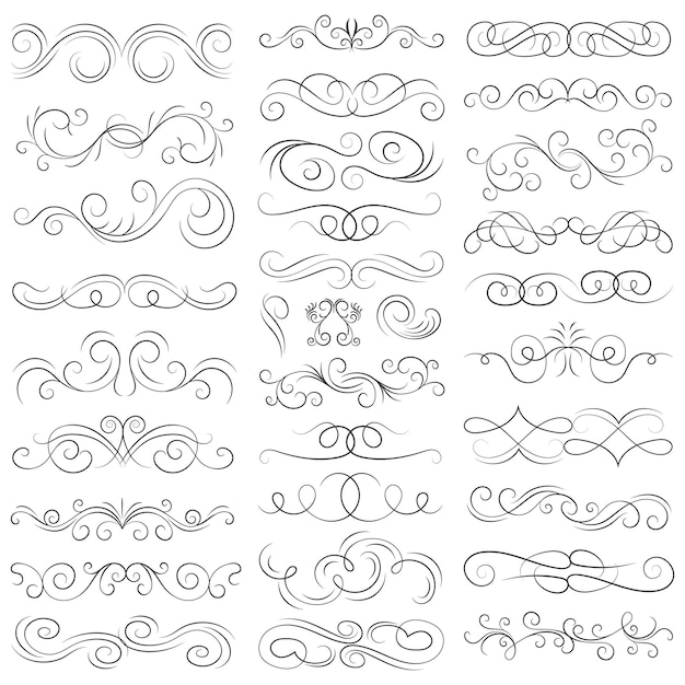 Vector vector graphic elements for design vector elements swirl elements decorative illustration