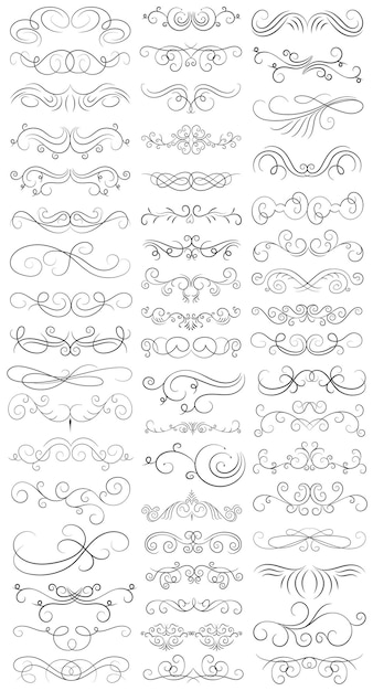 Vector graphic elements for design vector elements Swirl elements decorative illustration