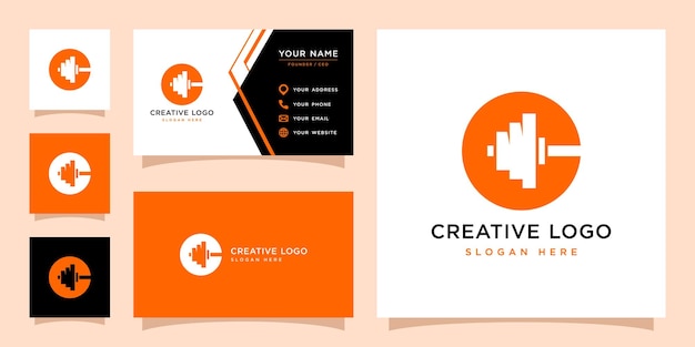 Vector graphic of fitness logo design template