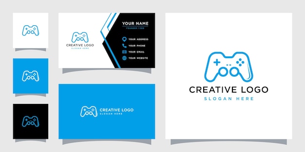 Vector graphic of gaming logo design template