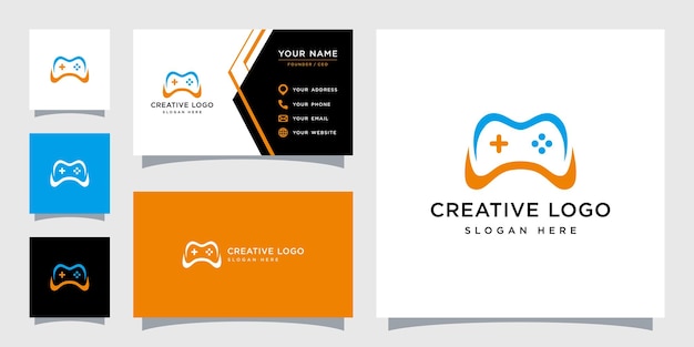 Vector graphic of gaming logo design template