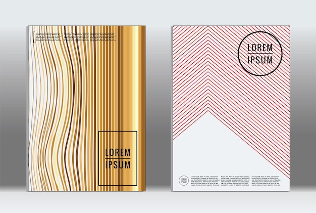 Vector vector graphic geometric covers with minimalistic pattern for templates, layouts, posters, brochures, catalogs, flyers. set of placards with minimalistic geometry elements. design template with lines