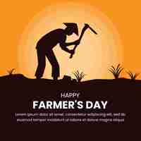 Vector vector graphic of happy farmers day poster creative concept