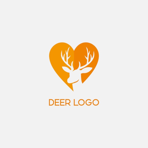 vector graphic of head deer logo modern