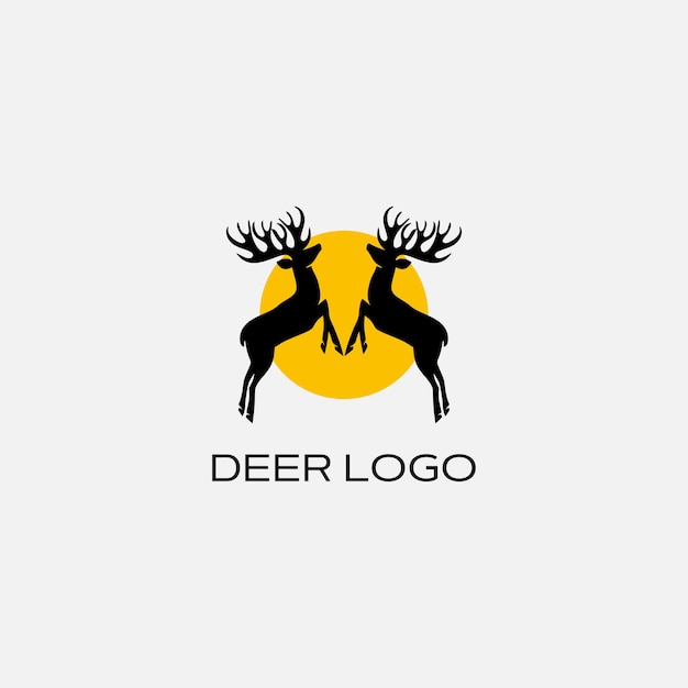 vector graphic of head deer logo modern