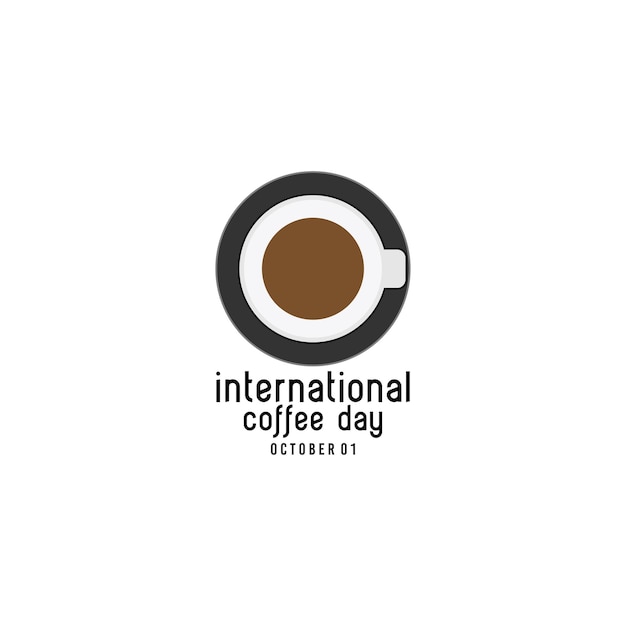 Vector graphic illustration cup of coffee icon and logo international coffee day