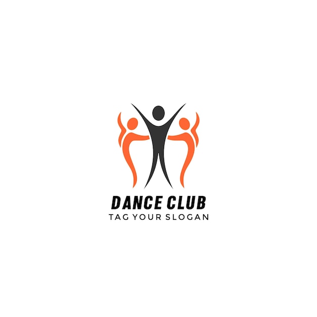 Vector vector graphic illustration of dance club logo